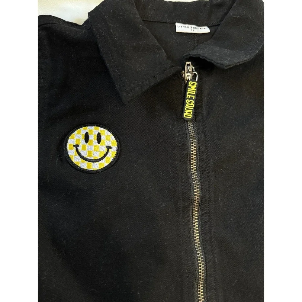 NWOT LITTLE TROUBLE SMILE SQUAD MECHANIC SUIT ZIP FRONT 5T